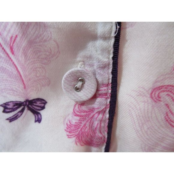 Victoria's Secret Gold Label Feather Bow Ribbon Pajama Set Ladies XS Dee Damage - Picture 11 of 16
